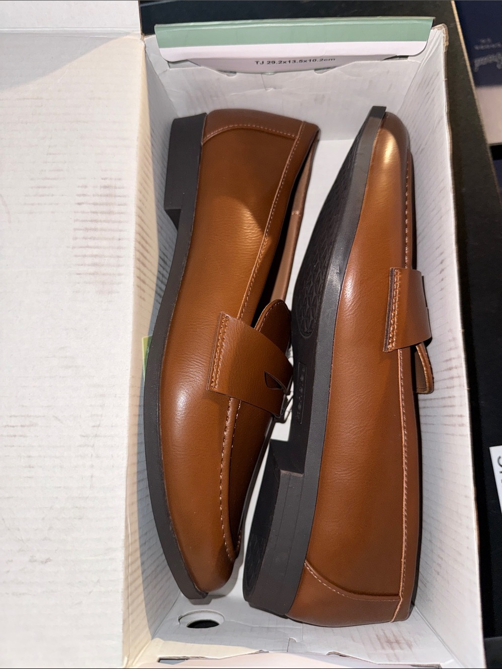 Kensie Cognac Flat Penny Loafers - Picture 3 of 5